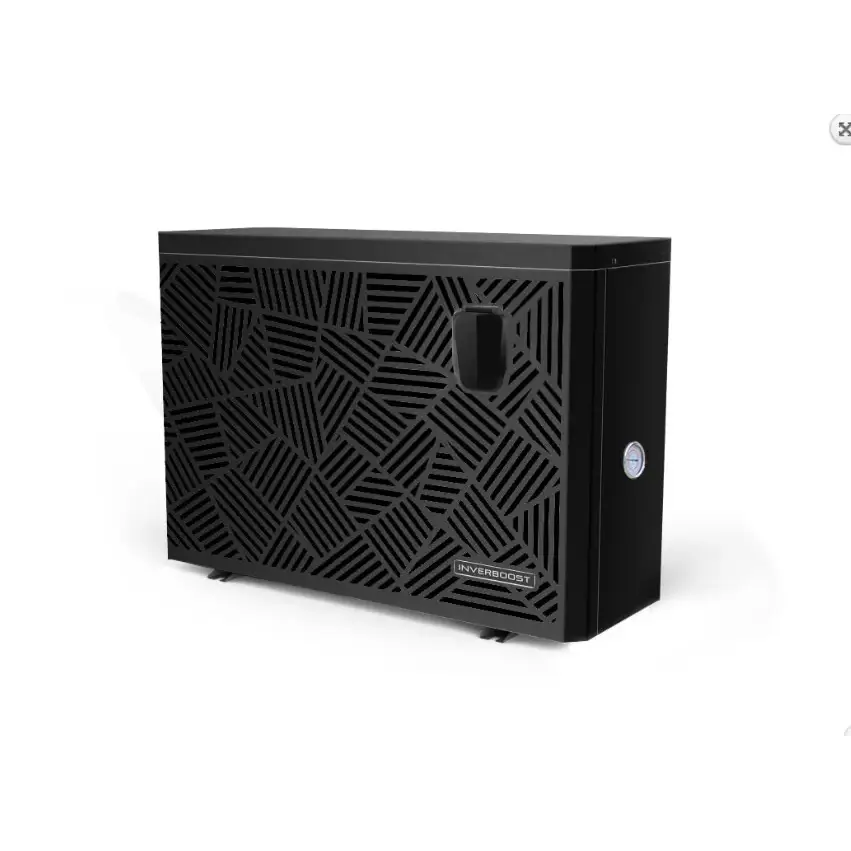 Svart Brilix XHPFD poolvärmepump med InverBoost-luft renare